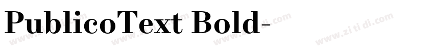 PublicoText Bold字体转换